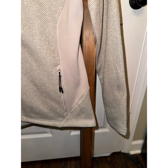 Michigan State University Spartans Full Zip Fleece Jacket Size Medium Beige - Picture 4 of 6